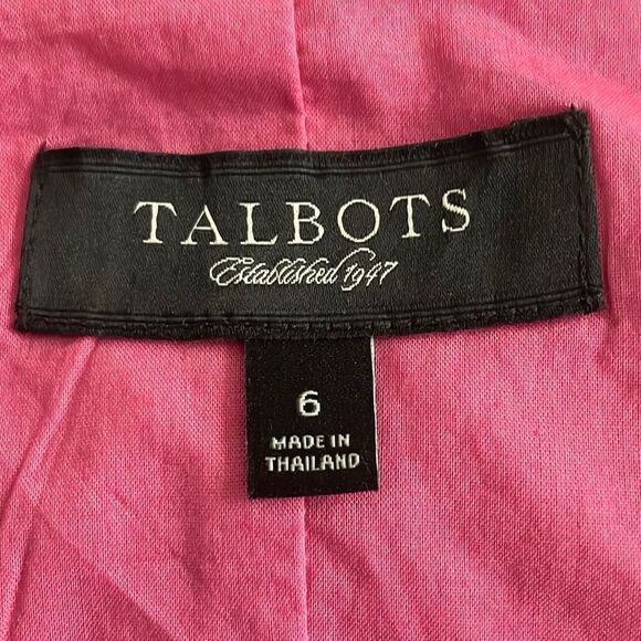 Talbots Pure Irish Linen A-Line Midi Skirt Bubblegum Pink 6 - Picture 8 of 10
